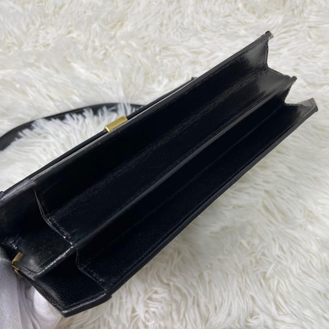 美品 YSL イヴサンローラン リザード レザー ハンドバッグ カサンドラロゴ