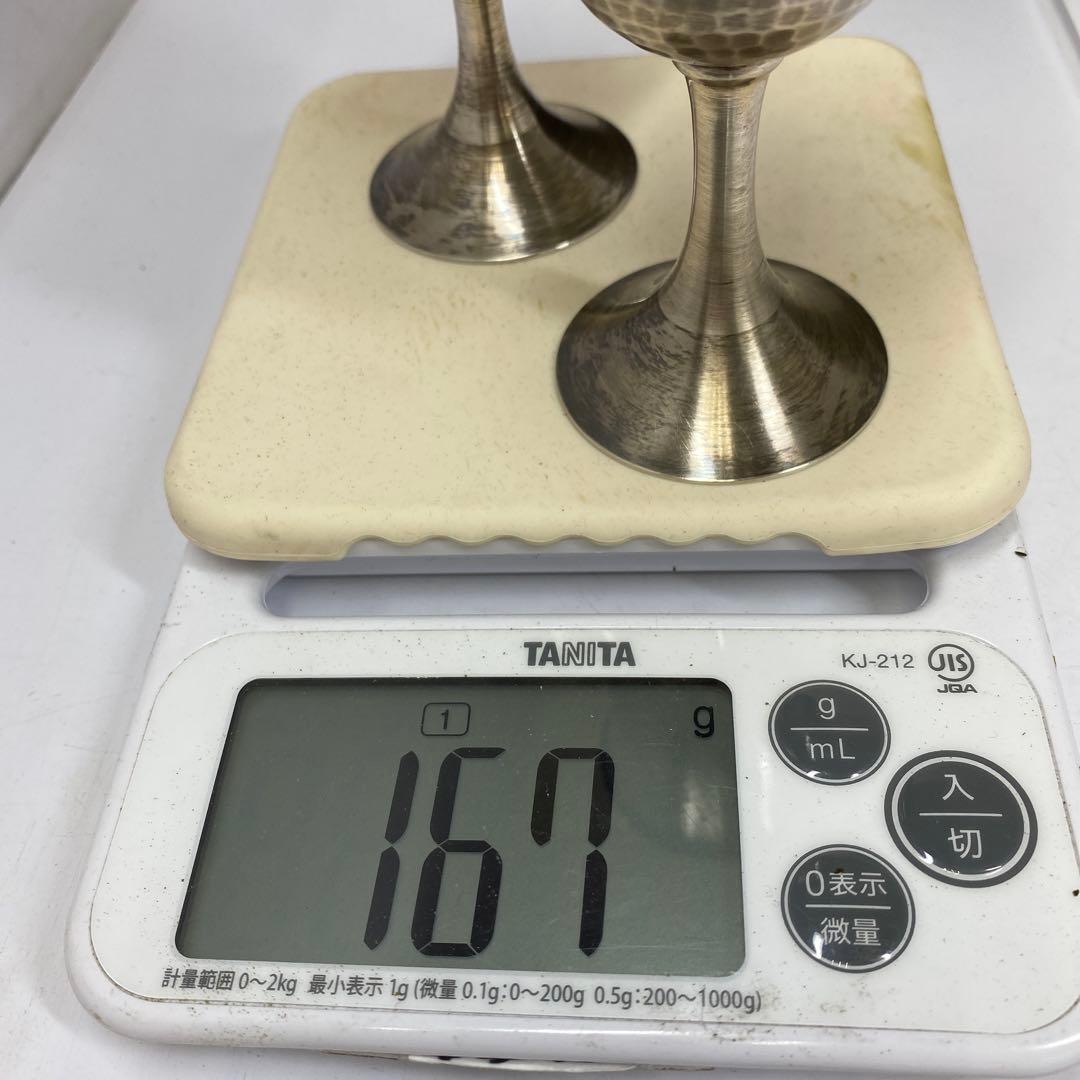 人間国宝 奥山峰石 純銀 ぐい呑 紫陽花 銀製 グラス silver 杯 人間