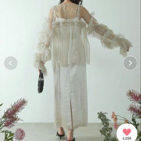 kana / ANDRESD】 デコラティブチュールトップス フリル 結婚式 - メルカリ