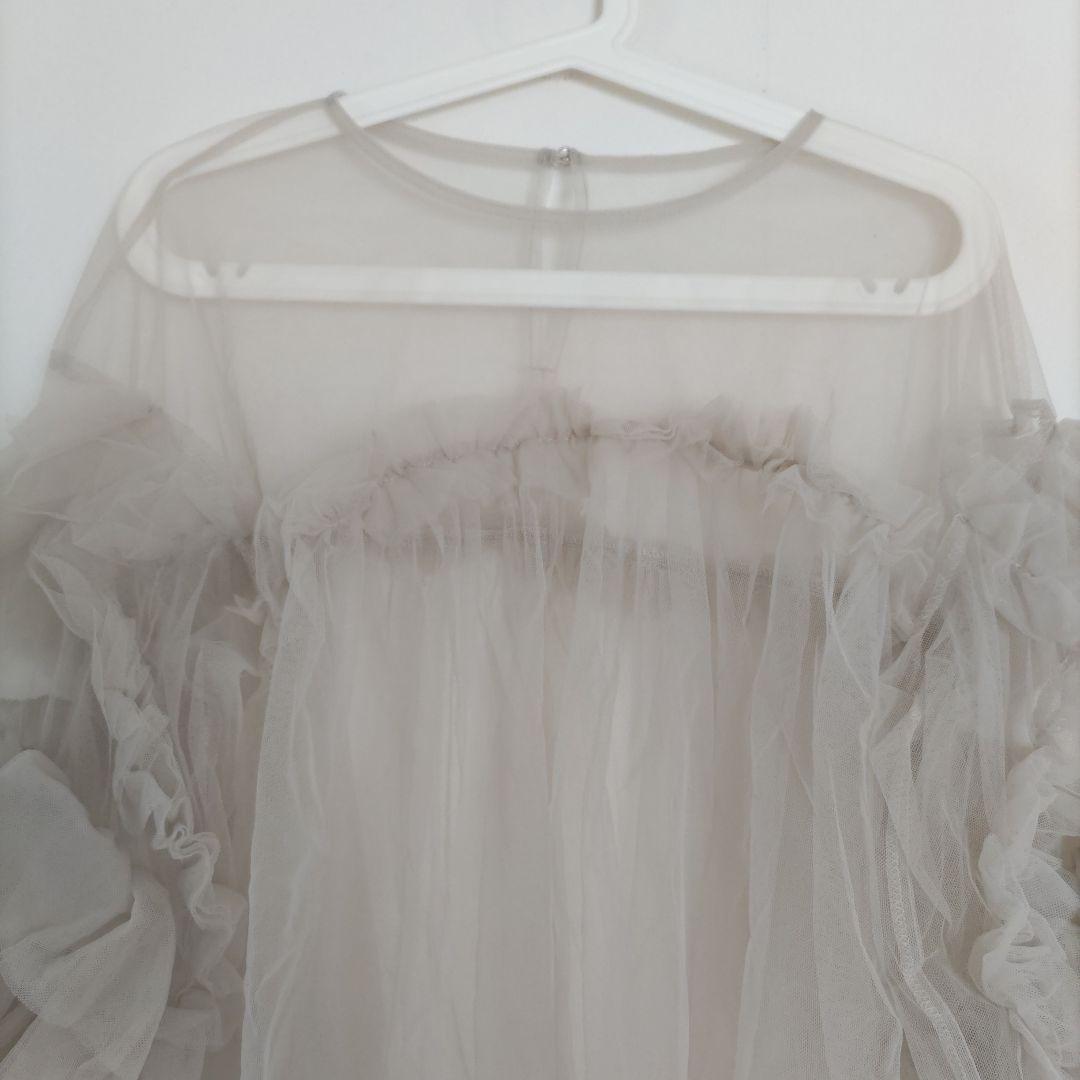 【kana / ANDRESD】 デコラティブチュールトップス フリル 結婚式