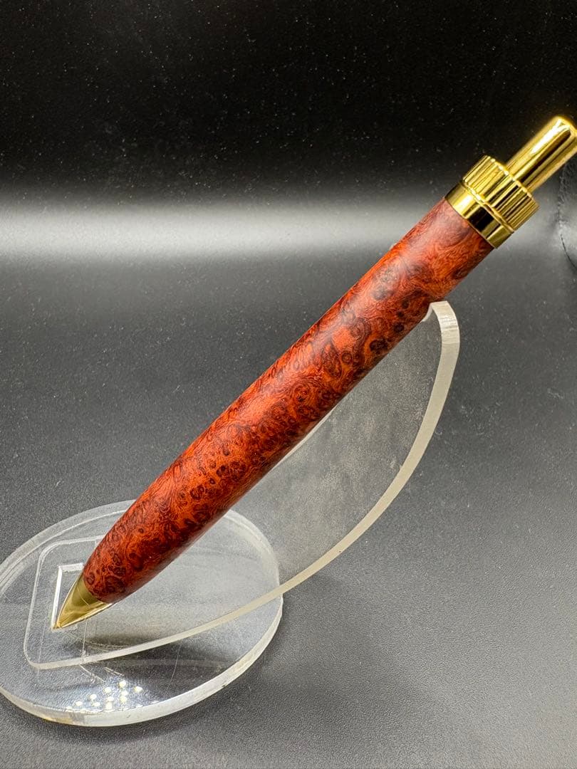 い*ー様 525超極上　本花梨　瘤杢　木軸シャーペン　ボールペン