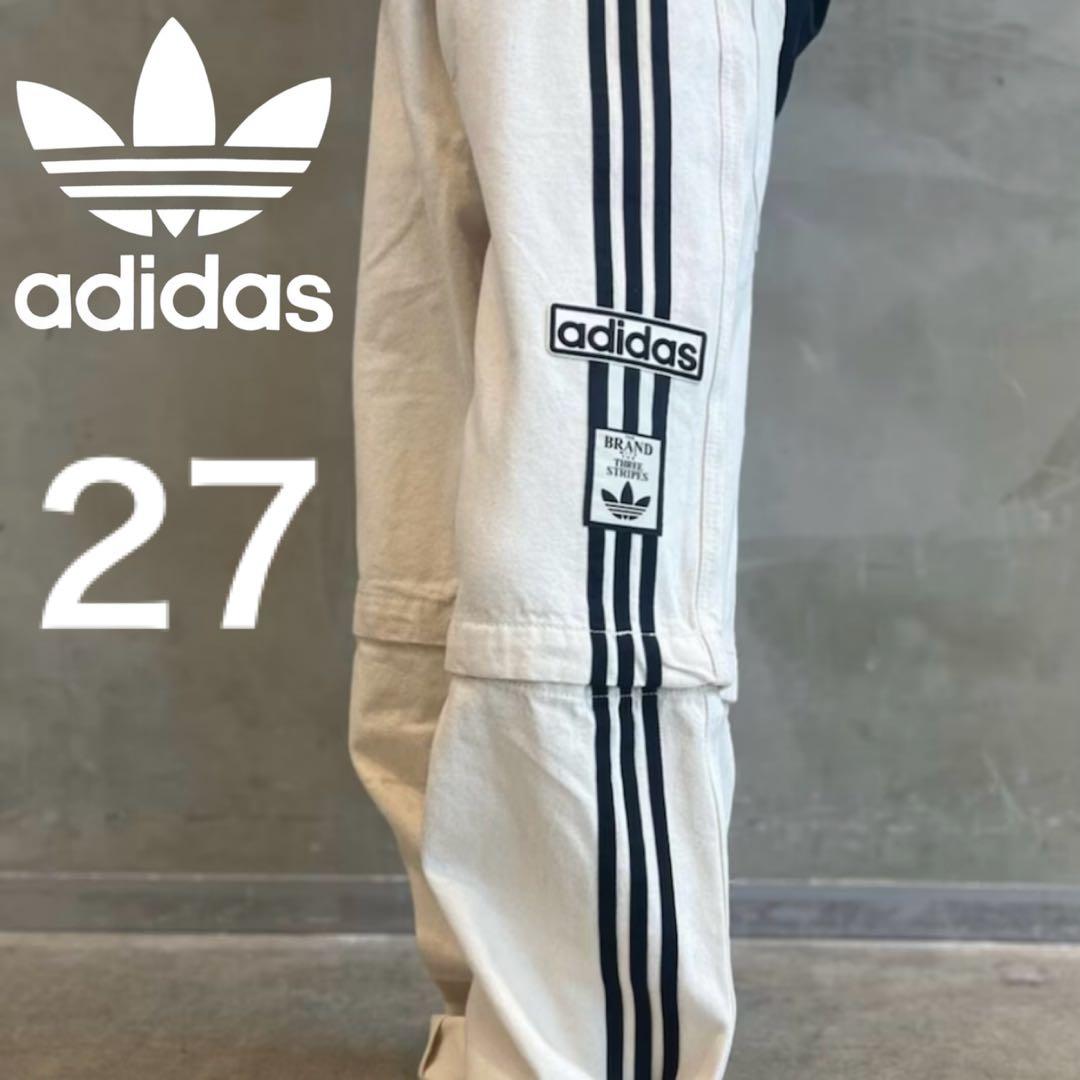 新品27⭐️adidas アディブレイク 2-IN-1 デニムパンツ オフホワイト