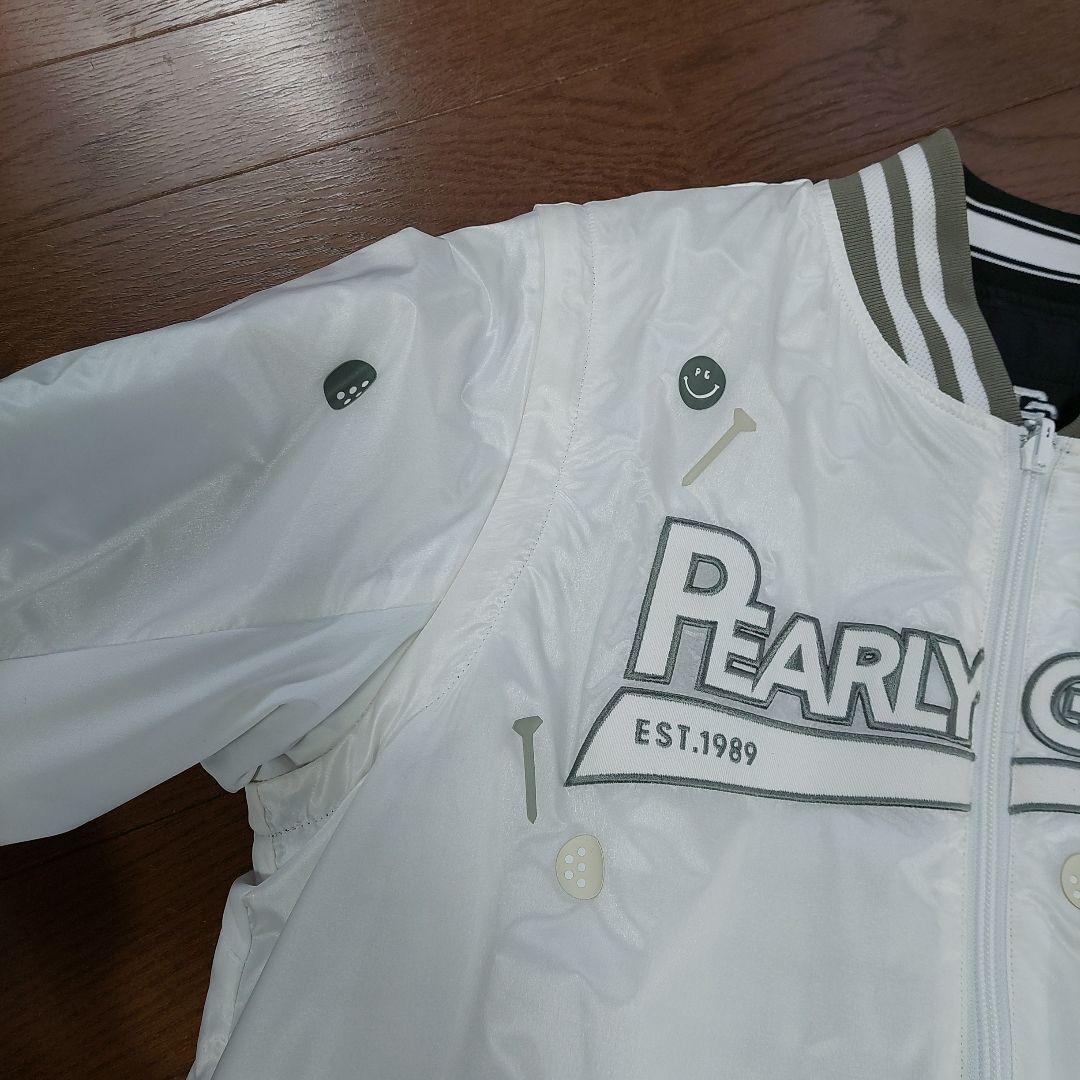 ま*ん様 PEARLY GATES 新品リバ－シブルです。ゴルフジャケット ホワ