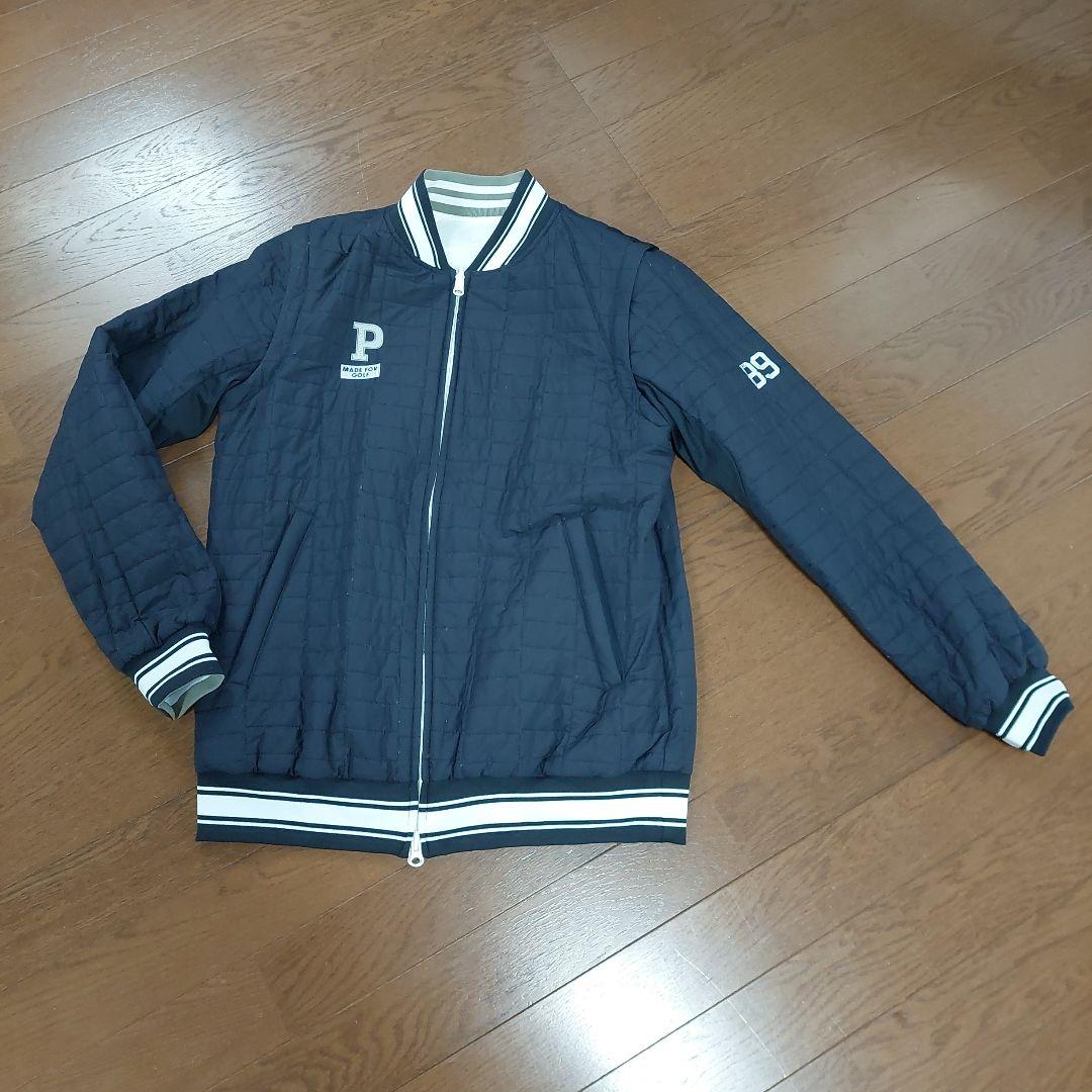 ま*ん様 PEARLY GATES 新品リバ－シブルです。ゴルフジャケット ホワ