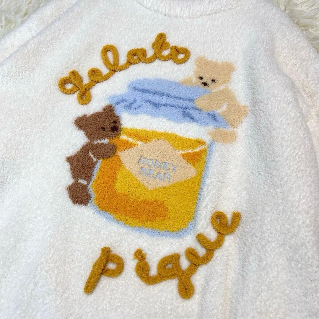 【美品】ジェラートピケ ベビモコはちみつベアジャガードプルオーバー