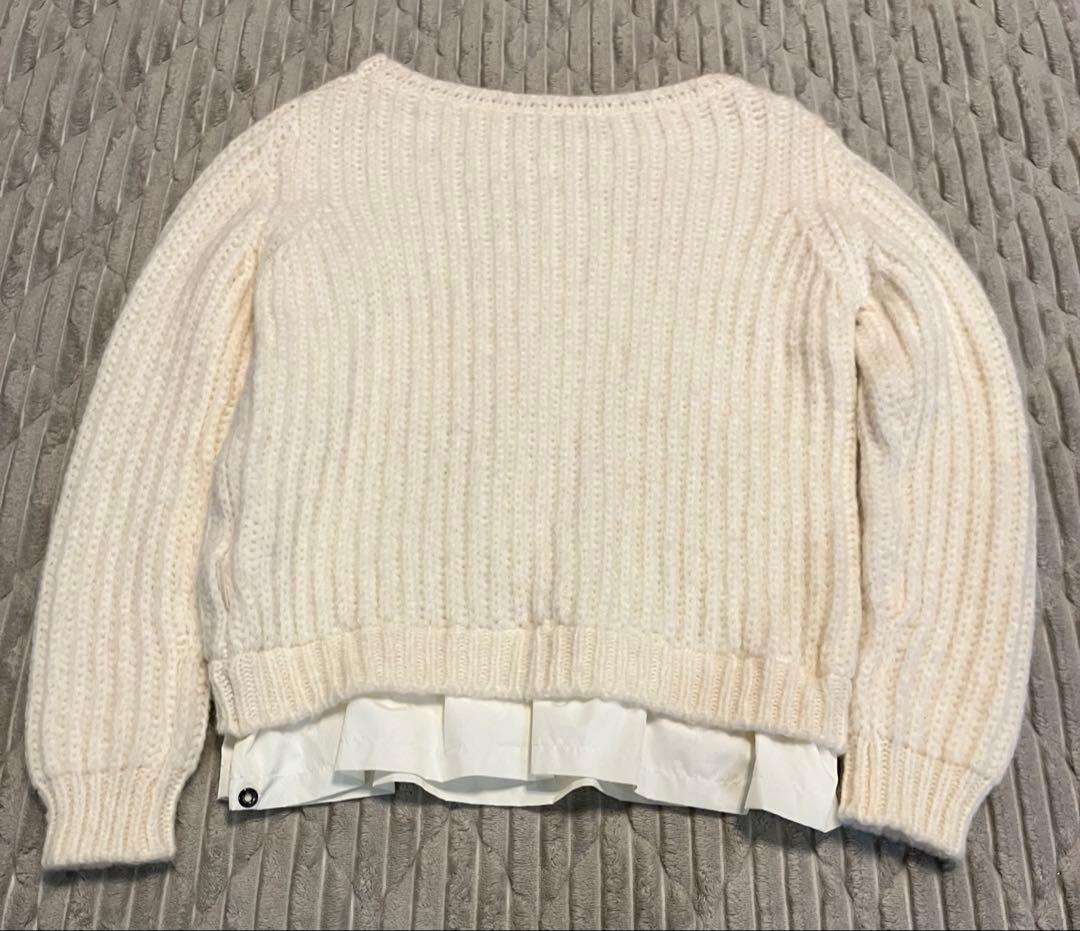 モンクレール アルパカ ケーブル編み ニットセーター サイズS アイボリー