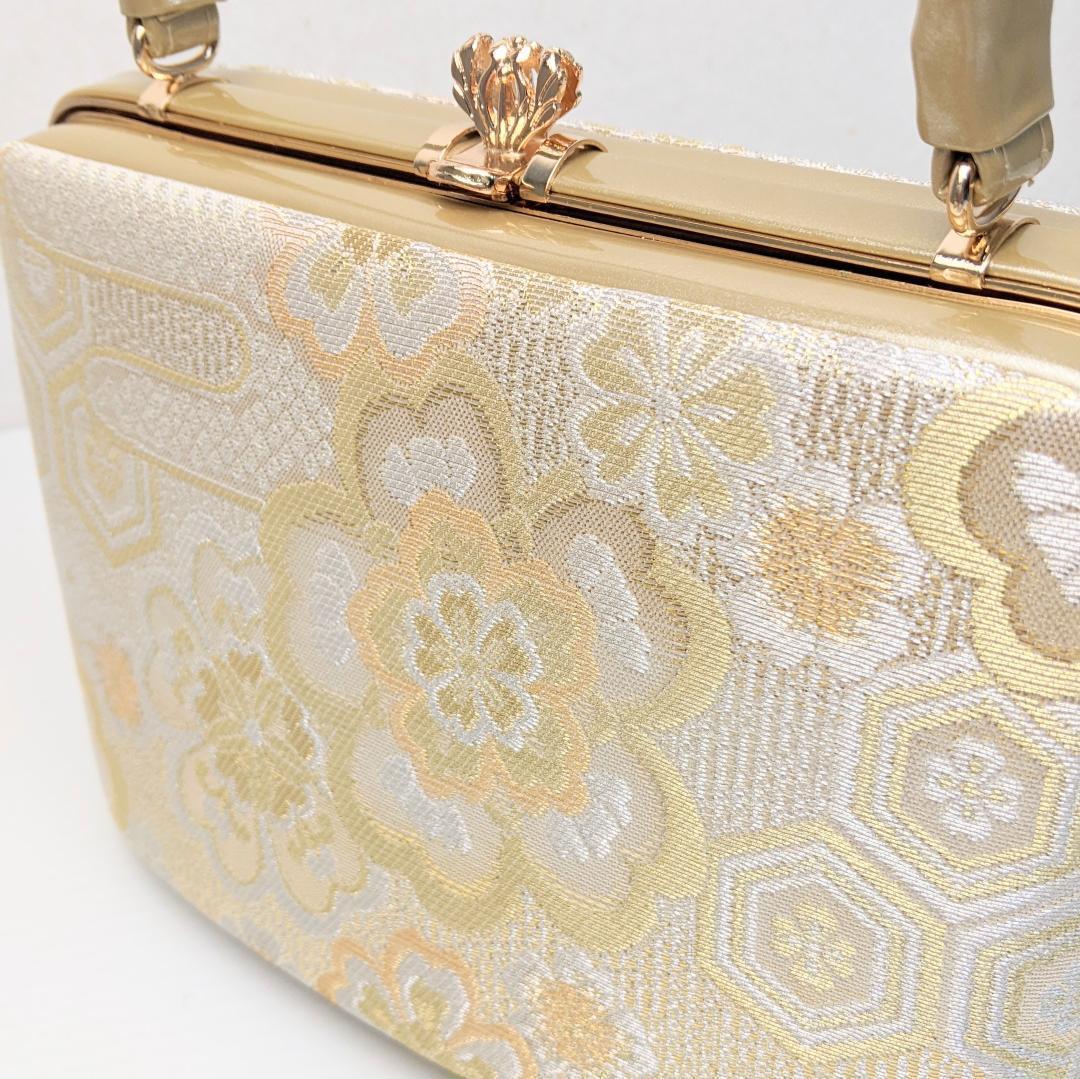 草履バッグセット フォーマル 振袖 古典 帯地 ゴールド フリーサイズ uz9