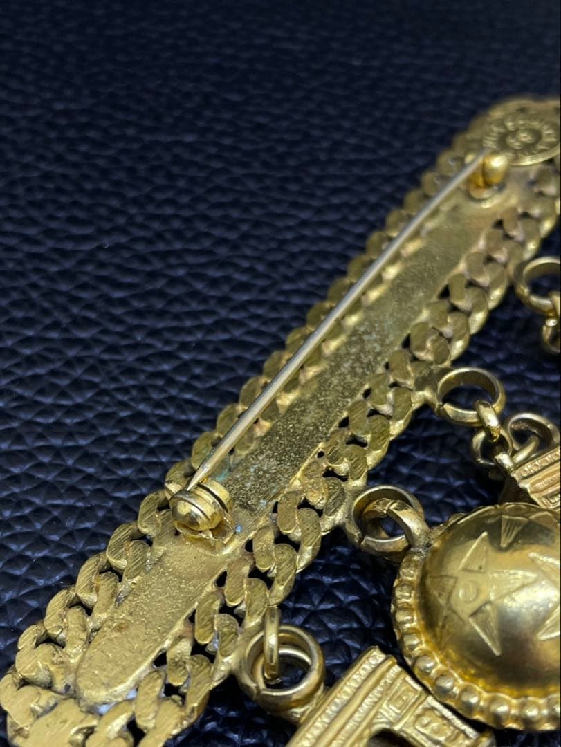 希少】CELINE ヴィンテージブローチ 凱旋門 スターボール