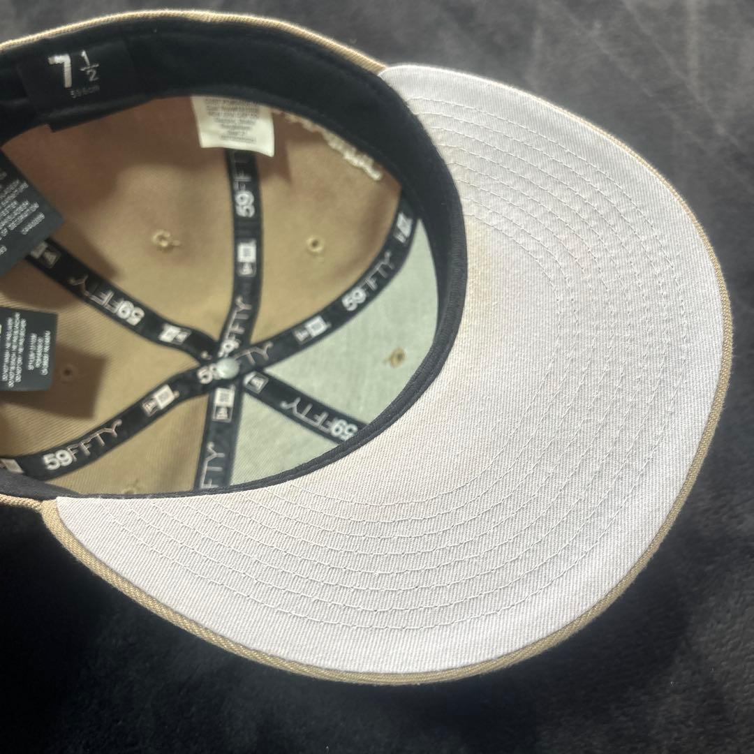 Stussy 59FIFTY ベージュキャップ 7 1/2 Stussy Curly S 59Fifty New