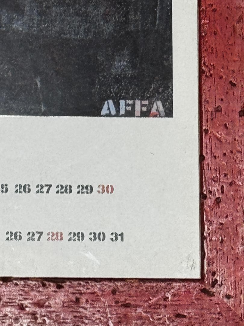 AFFA エーエフエフエー 思想家カレンダーポスター 特注制作額付き 正規