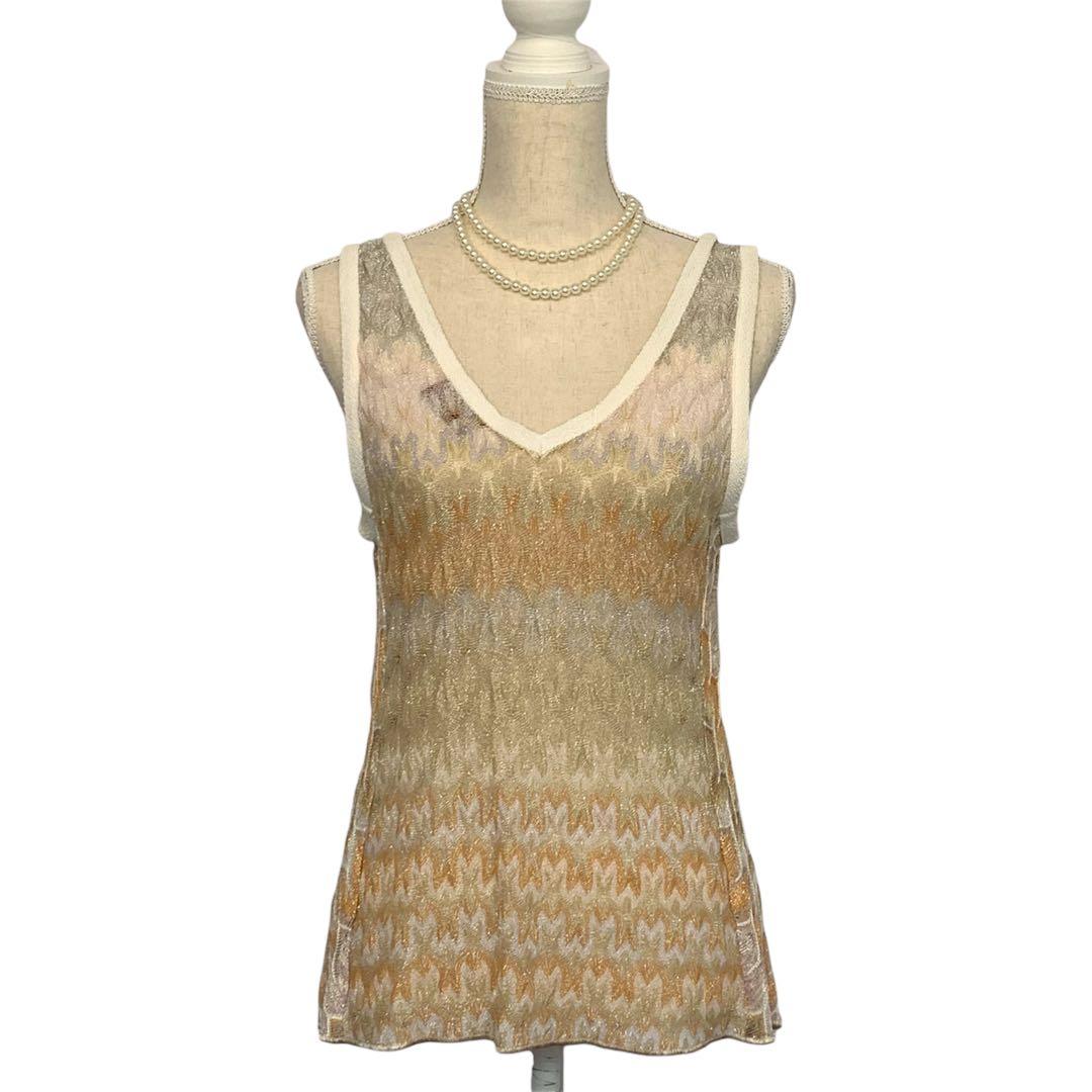 【美品】ミッソーニ（MISSONI）ノースリーブ/46