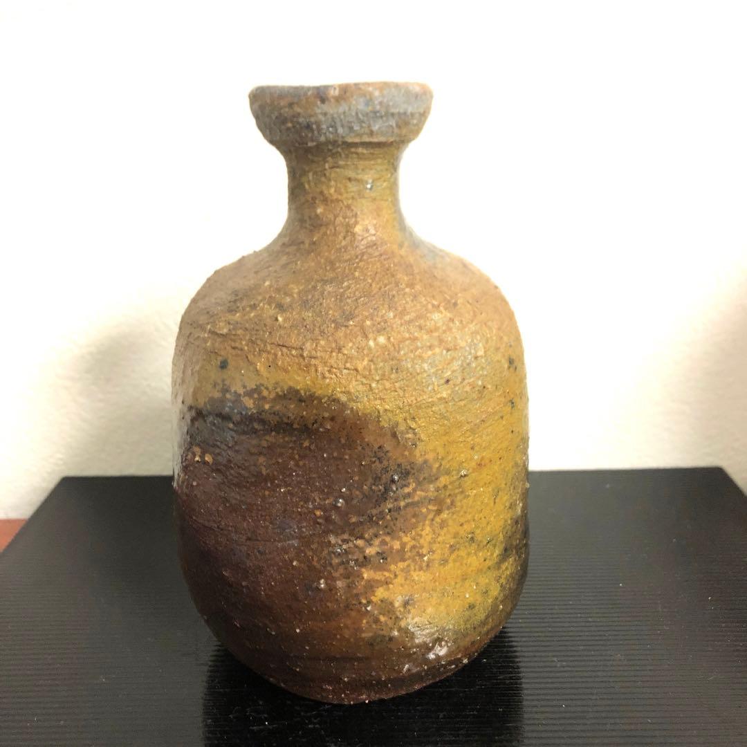 備前焼 多久守 伊部手 徳利 箱 花 酒器 骨董