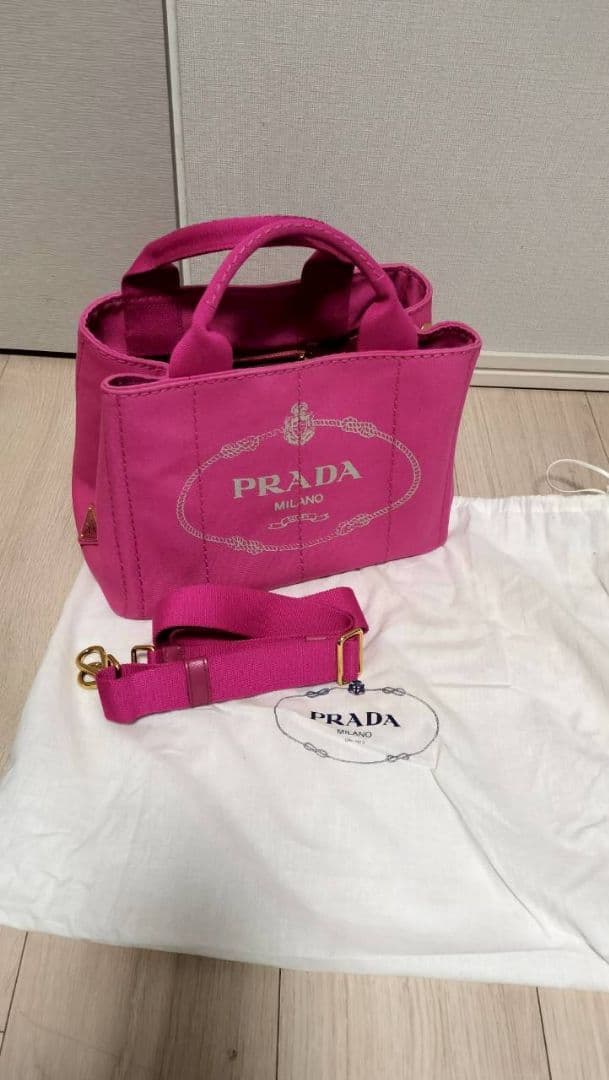 (♡ちゃん♡専用)PRADA カナパ　ピンク ショルダーバッグ 保存袋付き