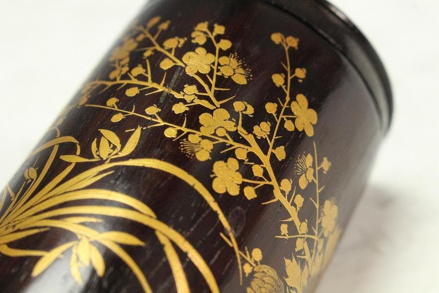 茶道具 紫檀 草花蒔絵 茶入 美品(K-BB517) - メルカリ