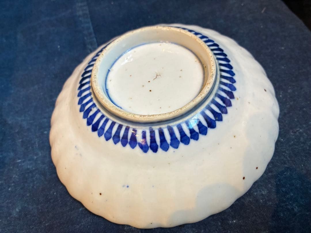 古伊万里 春秋鳥獣人物戯画 浅皿 江戸期 傷なし