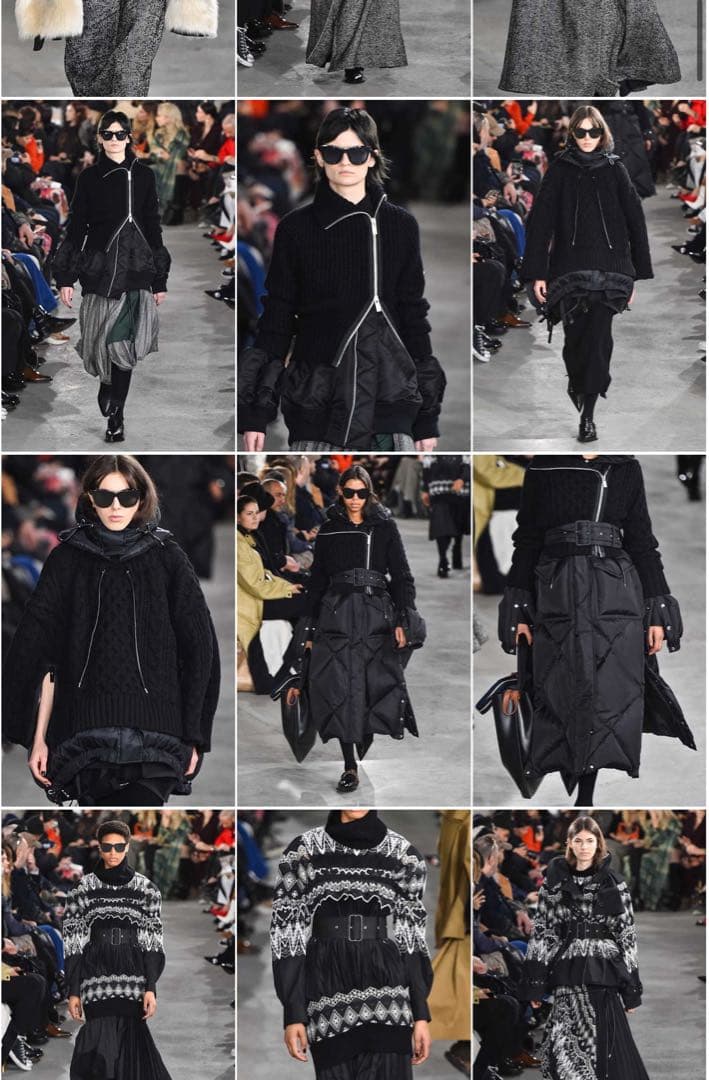 【美品】早い者勝ちsacai ブラックスカート　サイズ3