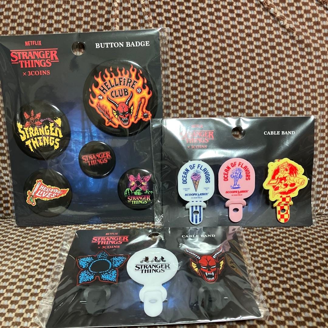 ストレンジャーシングス　スリコ スリッパ　缶バッチ　エコバッグ　他セット 16点