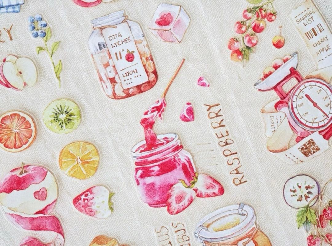 醒醒文创《水果图鉴》海外マスキングテープ　マステ 【2435】