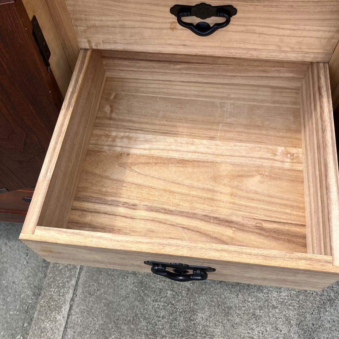 仙台箪笥 伊達箪笥 漆塗り 6段13杯 引き出し 和箪笥 帳場箪笥 サイド