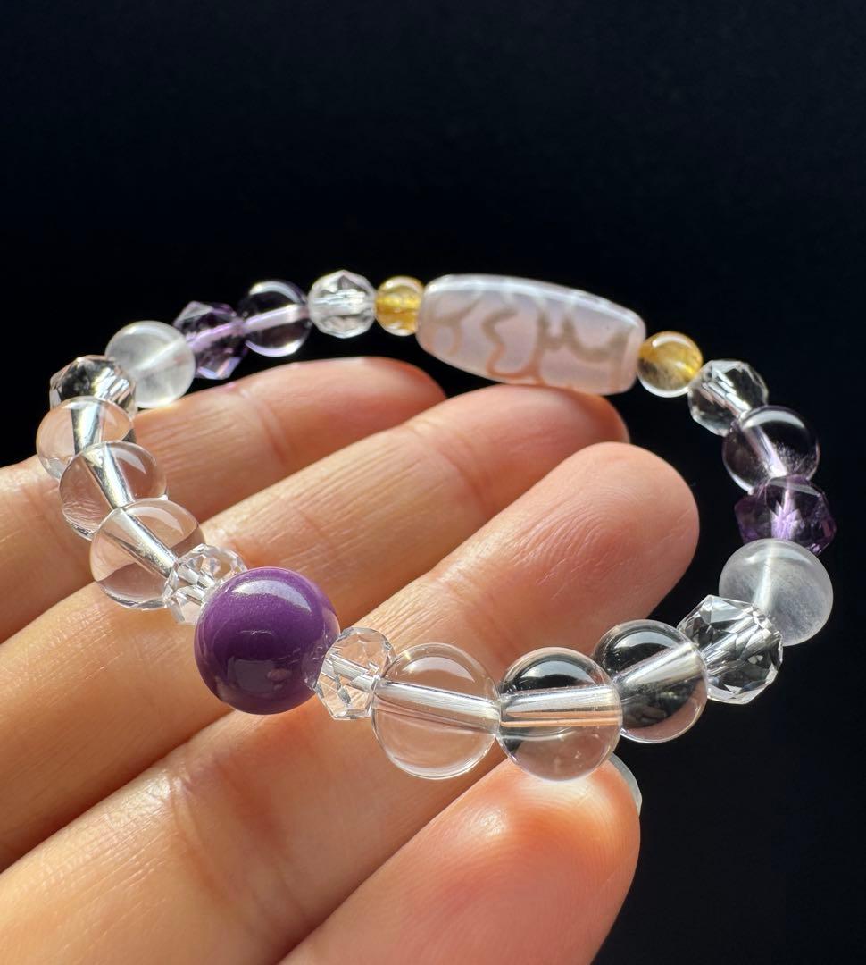 水蓮花天珠　デザインブレスレット