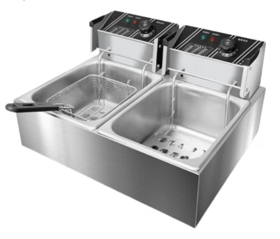 ☆新品☆ 値下げ☆早い者勝ち！ 業務用 二層式卓上フライヤー (6L+6L)