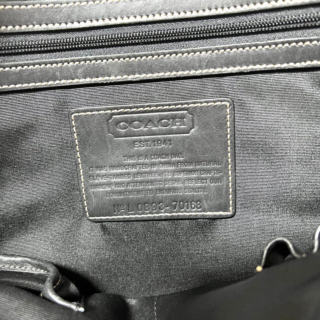 【良品】COACH コーチ 2way ビジネスバッグ ブラック 70168
