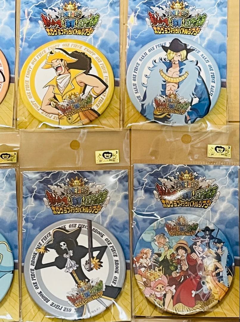 ワンピース ホログラフィックバトルシアター 缶バッジ コンプ 輩 お台場 限定