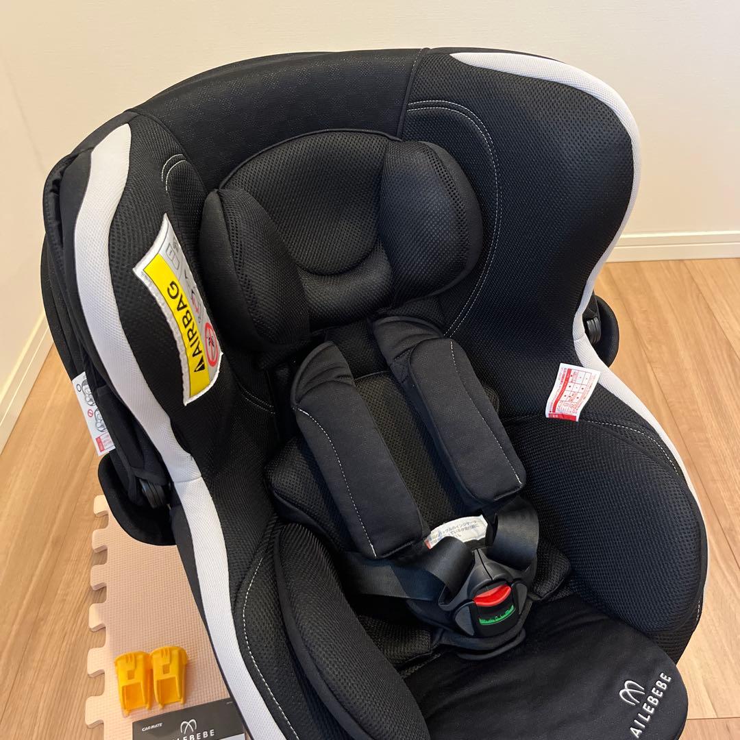 【Eマーク付き】AILEBEBE 回転式チャイルドシート ブラック/グレー