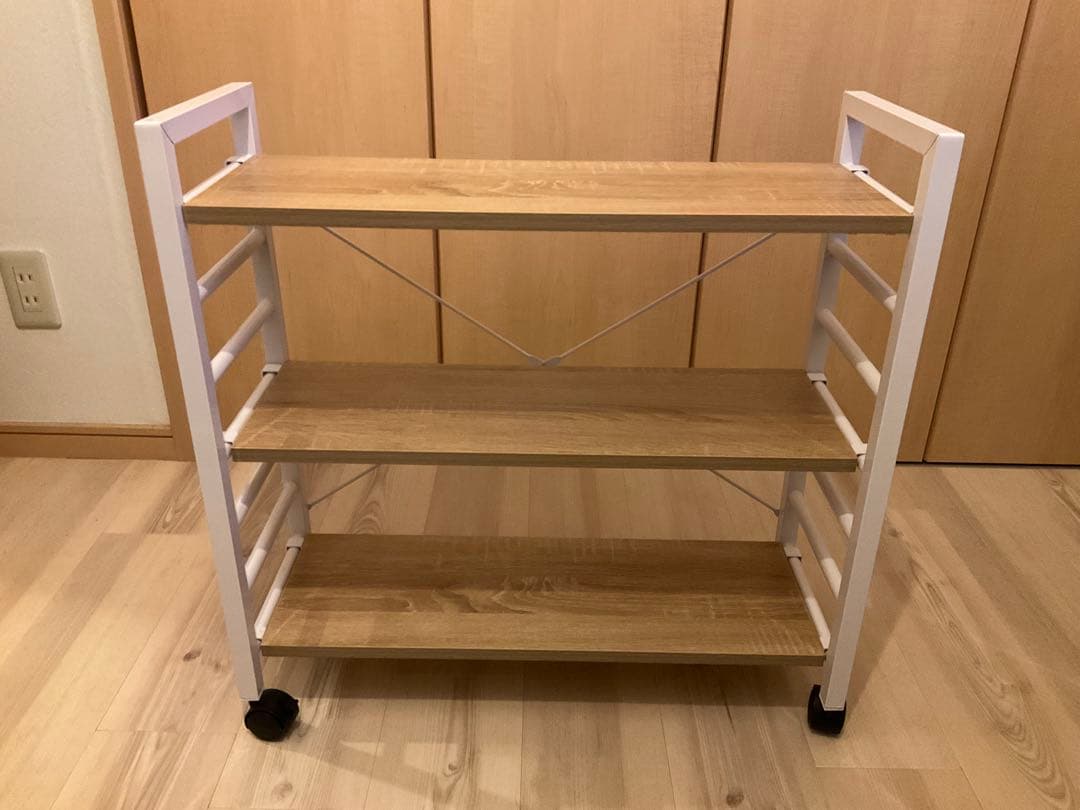 パソコンデスク ナチュラル/ホワイト 100cm