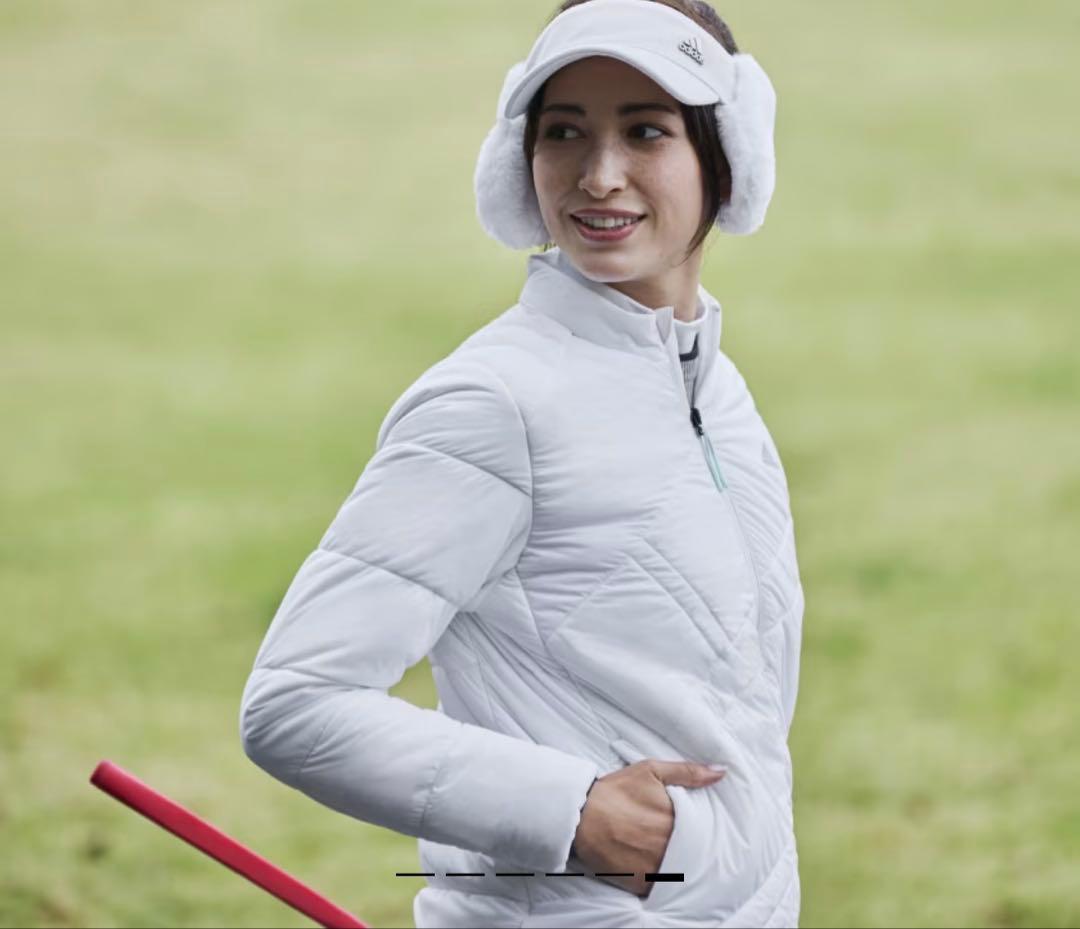 アディダス ゴルフ ビッグ アディダス ロゴ 保温 中綿 フルジップ ジャケット