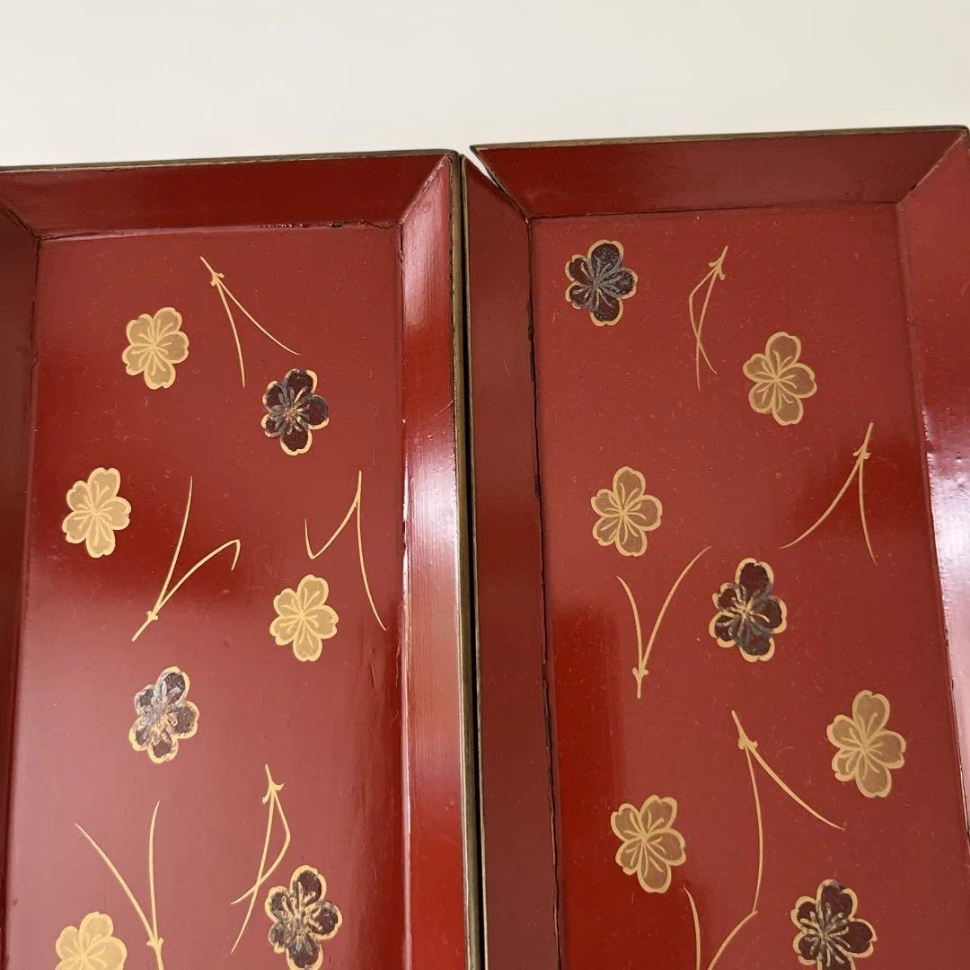 重箱　年代物　木製漆器　骨董　お弁当箱　アンティーク⭐︎希少⭐︎木箱付き