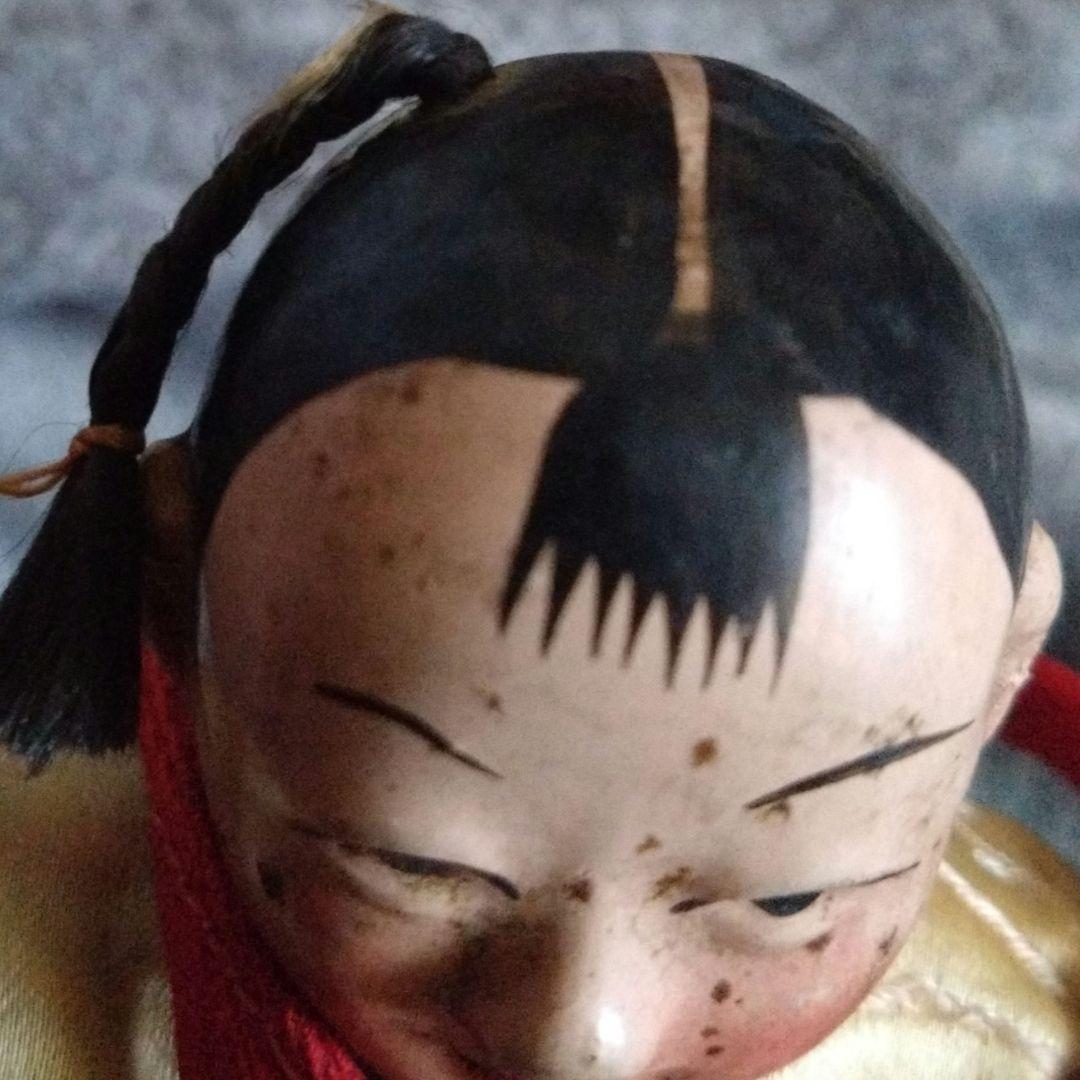 中国骨董　抱っこする姉妹のお人形　2点セット