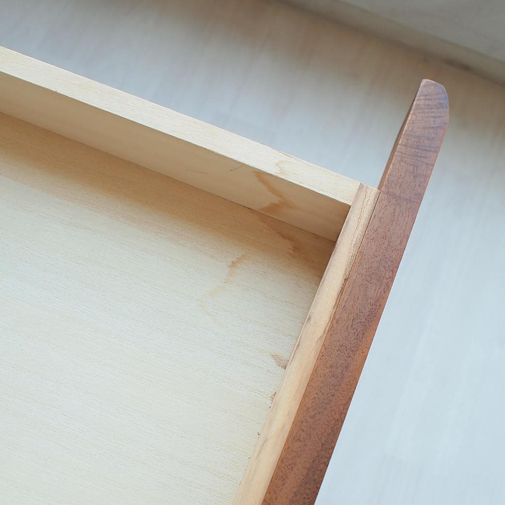 ウォールナット無垢材 ワークデスク キャスター付き 高さ62cm 低め 北欧