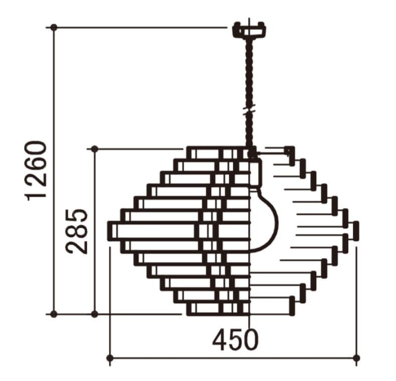 ウニコ　ペンダントライト　ZEONG APROZ　ブラウン