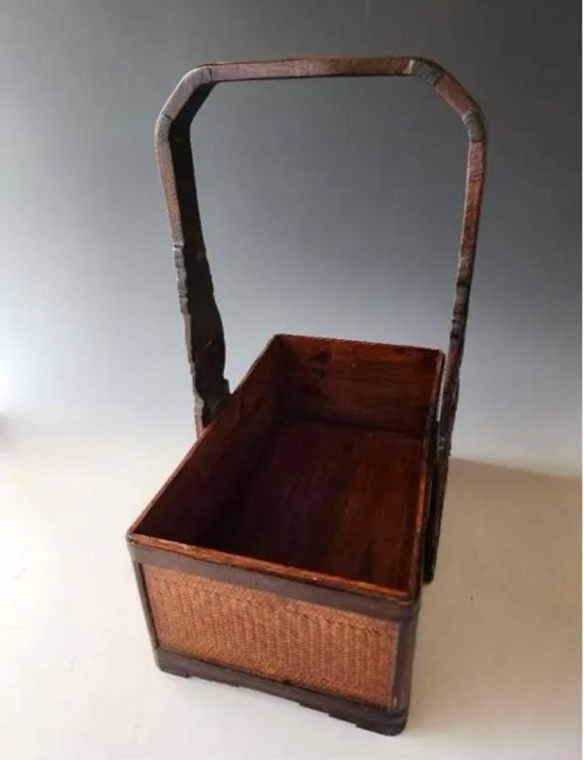 セール】煎茶道具 茶道具 提籃 ていらん 籠 煎茶 茶道具 箱 竹 箱無し