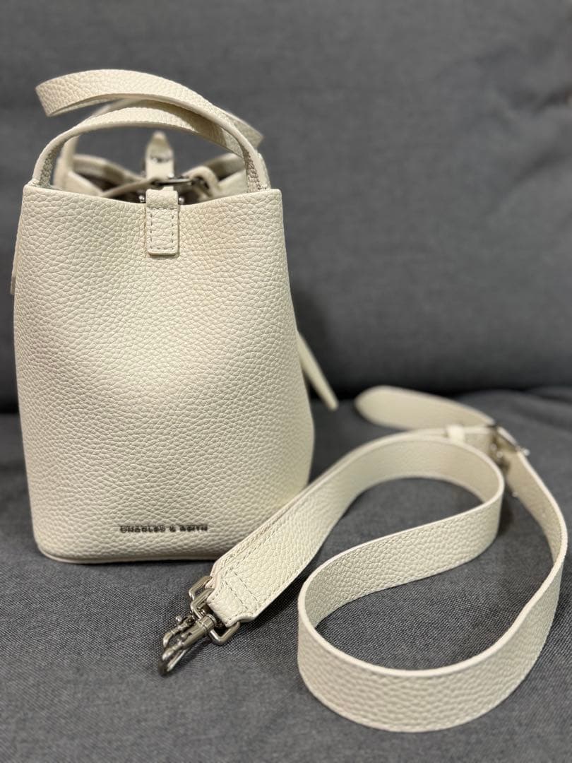 Beryl ベリル リサイクルレザーバケツバッグ - クリーム