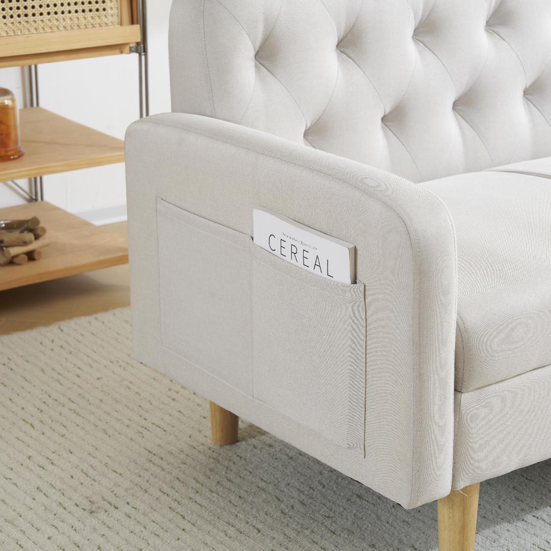 ソファ 2人掛け 3人掛け カウチソファ 収納付き オットマン ローソファ 北欧