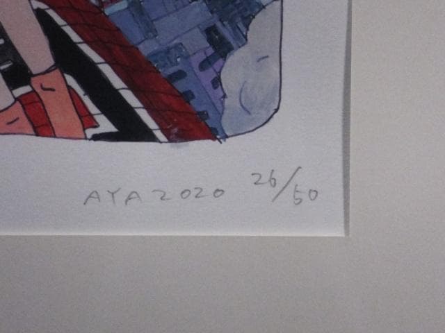 現代アート タカノ綾 直筆サイン『雷門の提灯に乗ってやって来る』1205D