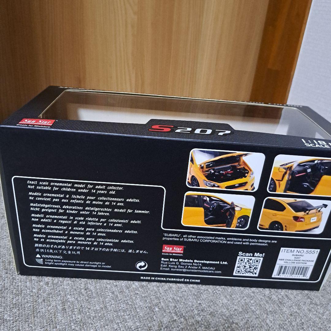 ミニカー WRX STI S207 NBR Challenge Package 1:18
