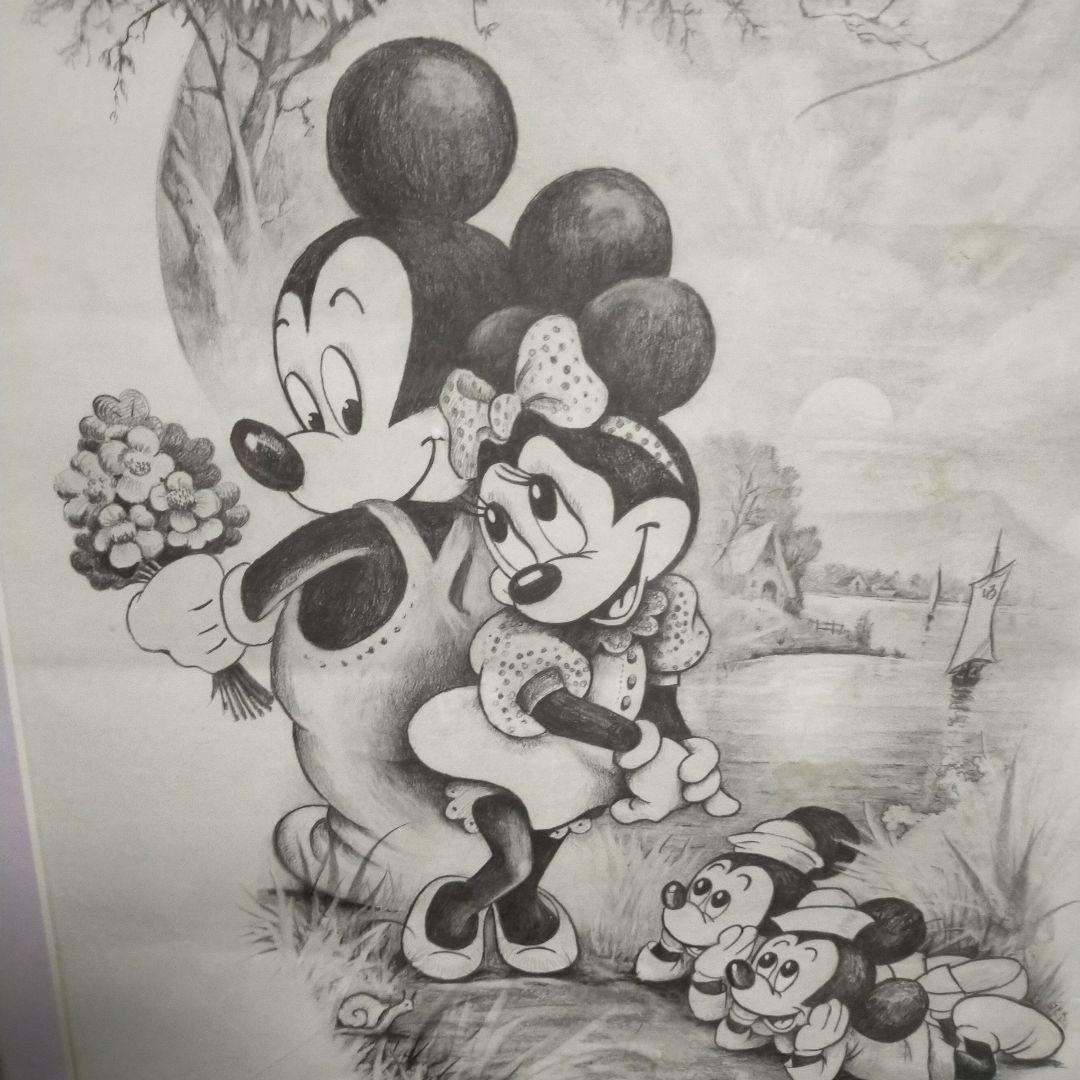 ミッキーマウスとミニーマウスの鉛筆画 - メルカリ