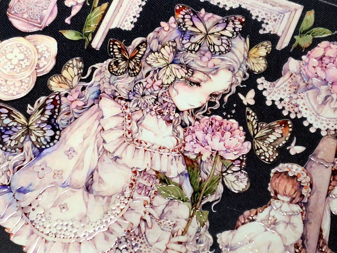 切売 1574☆ 海外 マスキングテープ マステ PET 装飾 花 人物 水晶