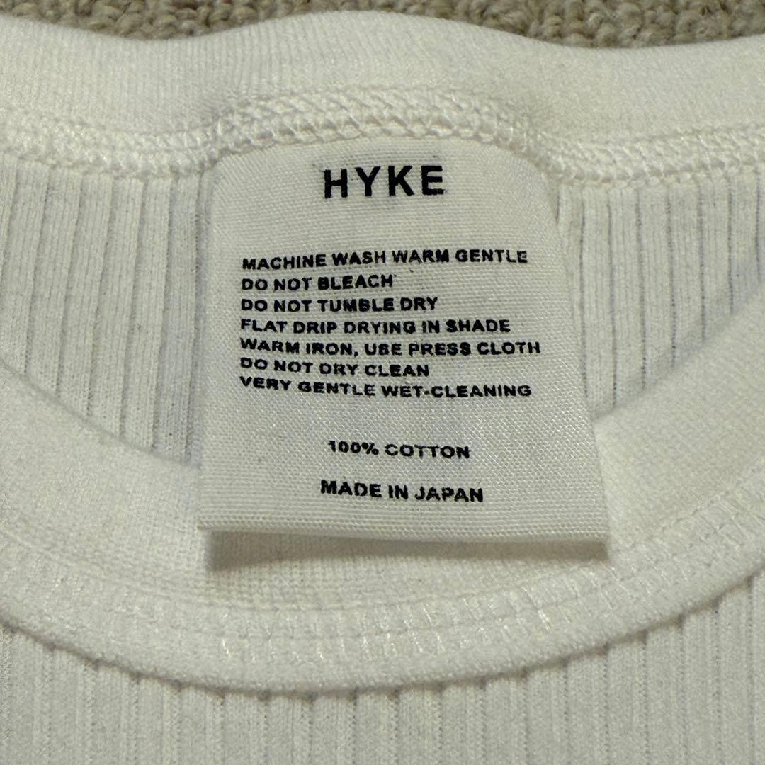 新品未使用 HYKE ホワイト アシンメトリック タンクトップ