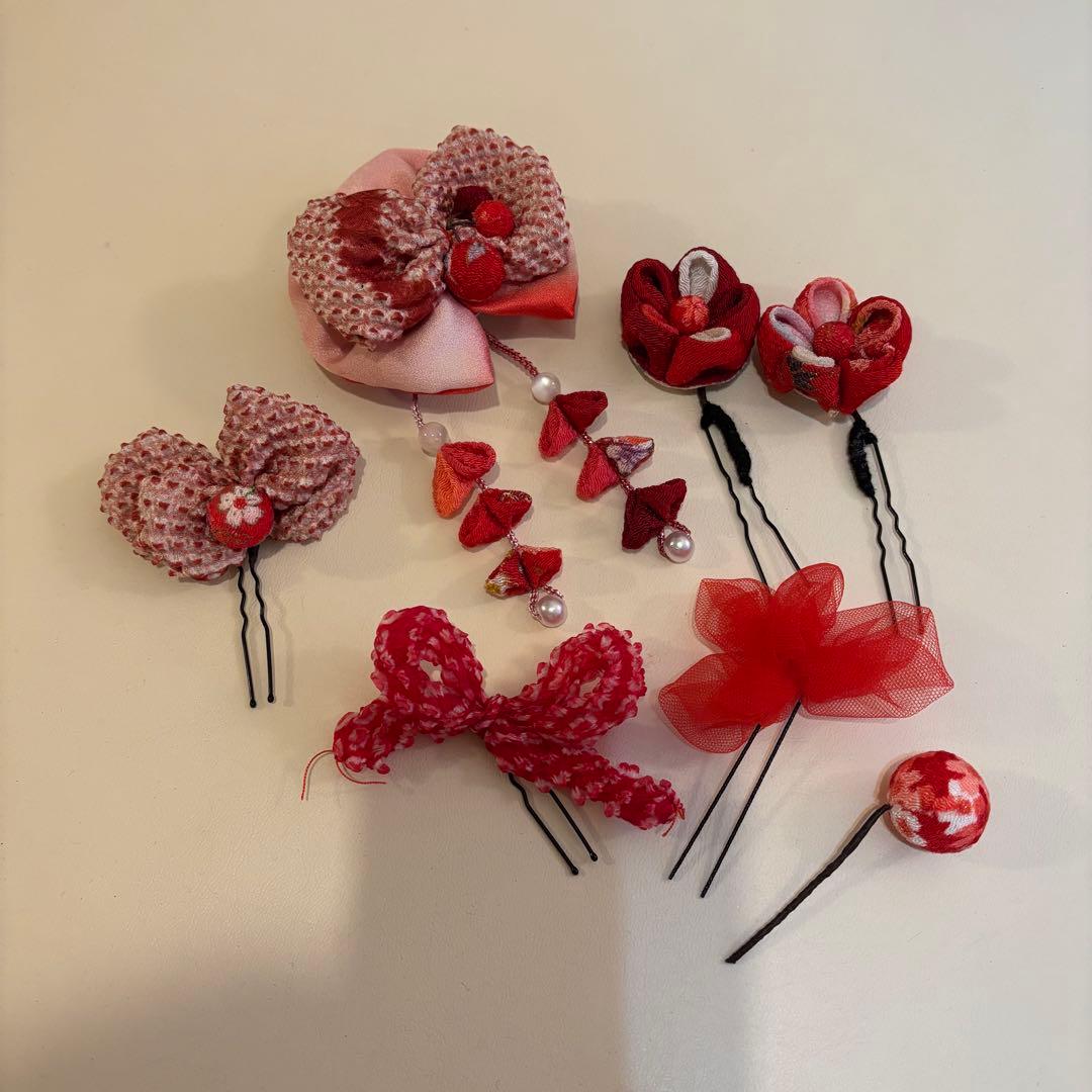 七五三 3歳 被布、ヘッドドレス、着物セット