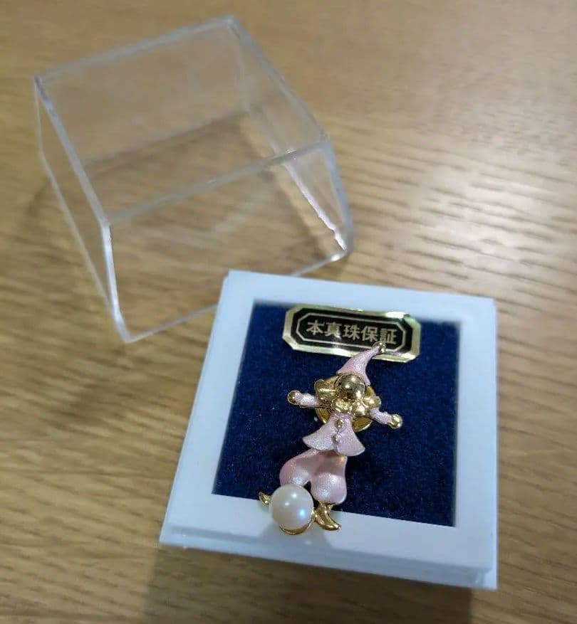 ミキモト ピエロ 月 ブローチ パール シルバー MIKIMOTO ムーン M862