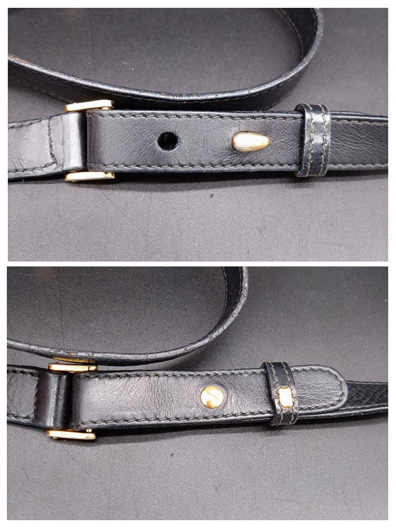 GUCCI ショルダーバッグ GG柄 クロスボディ バッグ 黒 オールドグッチ