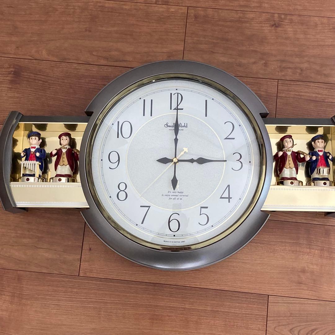 【美品】スモールワールド　音楽隊　掛時計　リズム時計　からくり時計