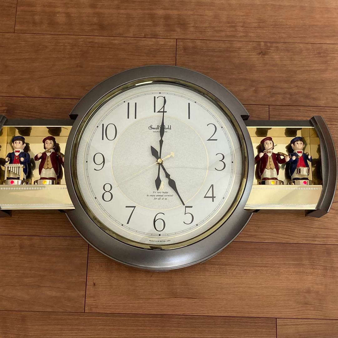 【美品】スモールワールド　音楽隊　掛時計　リズム時計　からくり時計