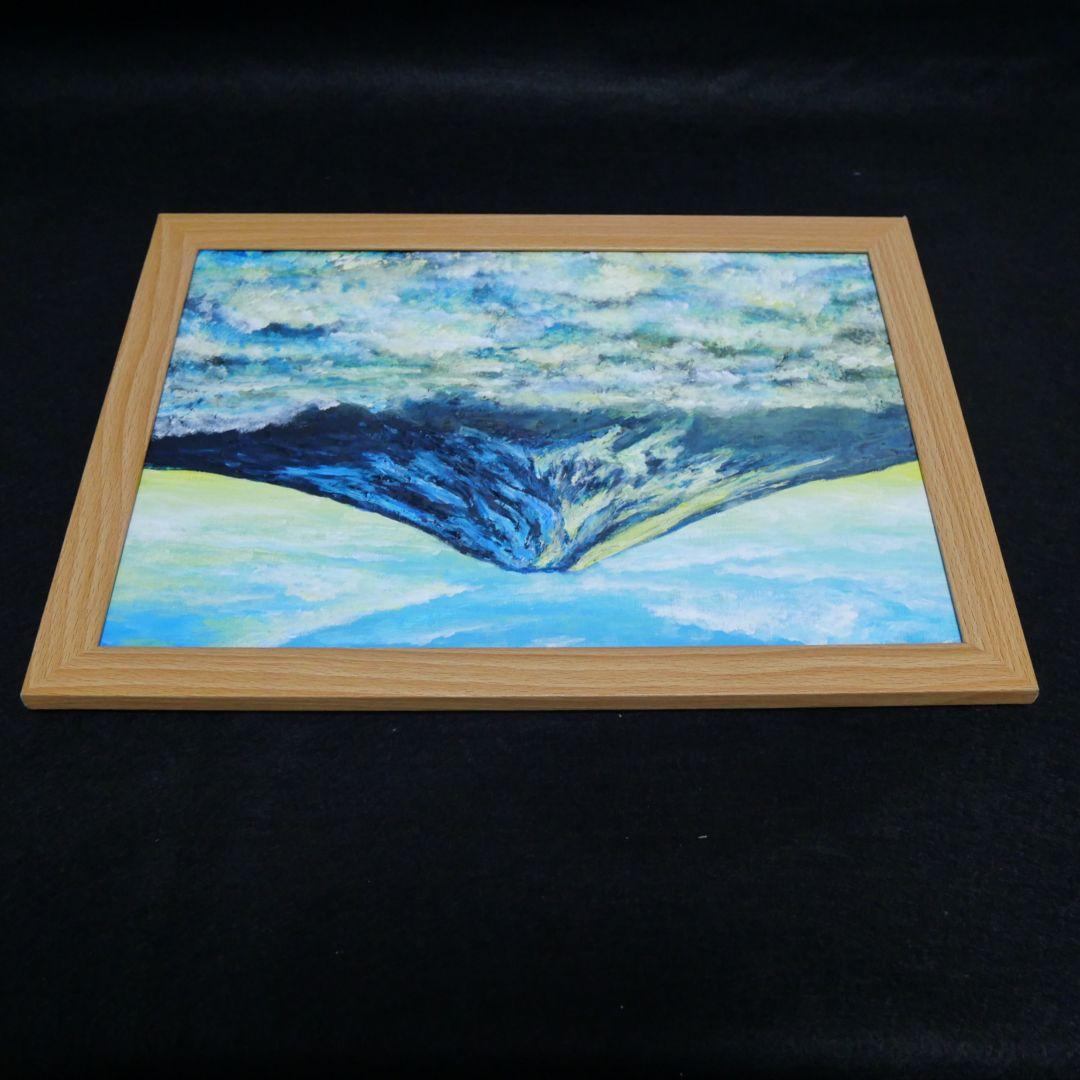 油絵 油彩 油彩画 絵 絵画 【朝の富士山】