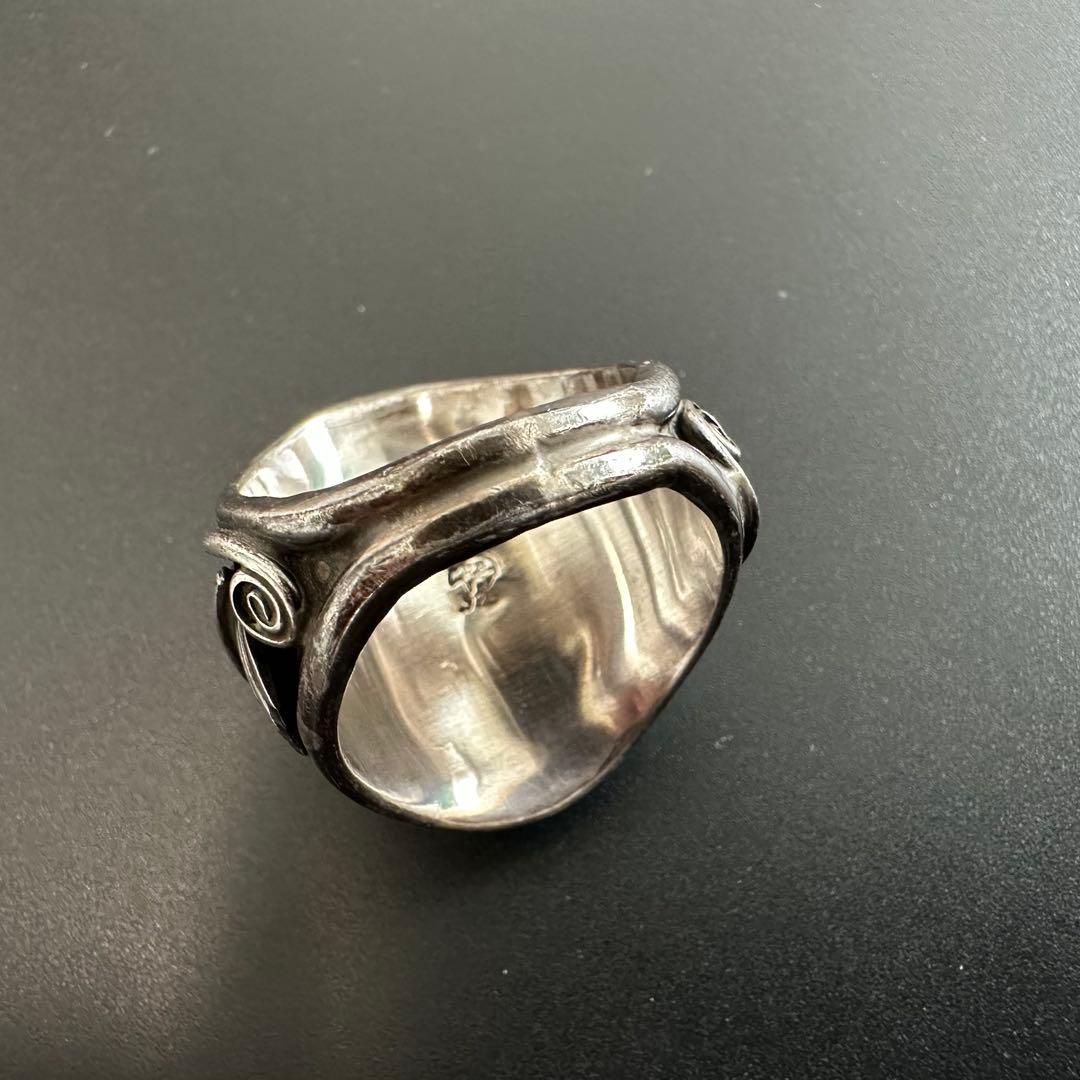 Navajo Running Bear キングマンターコイズ リング 24号