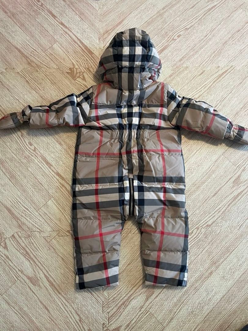 Burberry ベビー ダウンロンパース　チェック柄